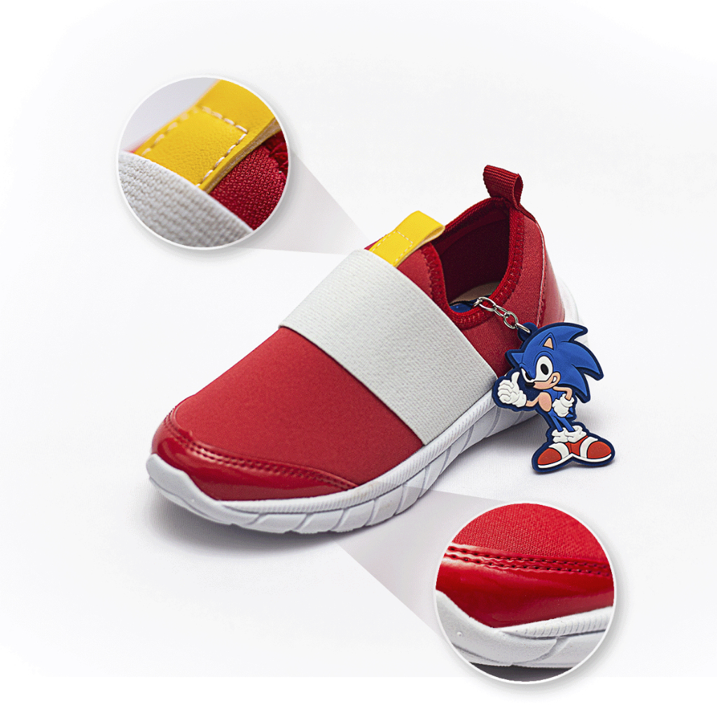 Tênis do Sonic Filme – Tênis do Sonic Filme, Vermelho e Branco