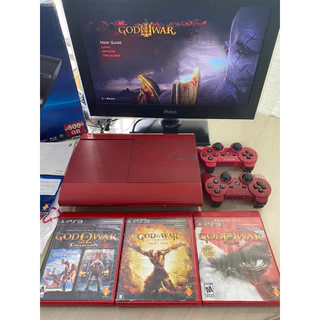 Ps3 Super Slim 500 Gb Versão God Of War 2 Controle + 3 Jogos