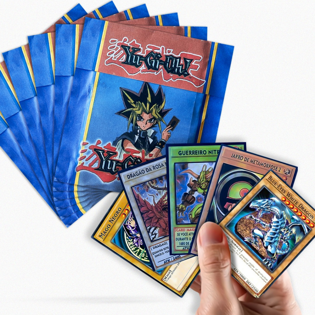 200 Cards/Figurinhas YuGiOh - 50 Pacotes atacado bater bafo