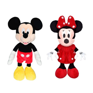 2 Pelúcia Musical Mickey e Minnie Antialérgico Colecionavél