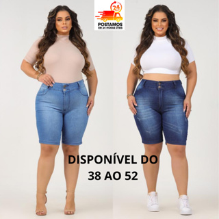 Short Jeans Feminino Rasgado Detalhe Ziper Cos Alto Com Lycra Modelo Empina Bumbum