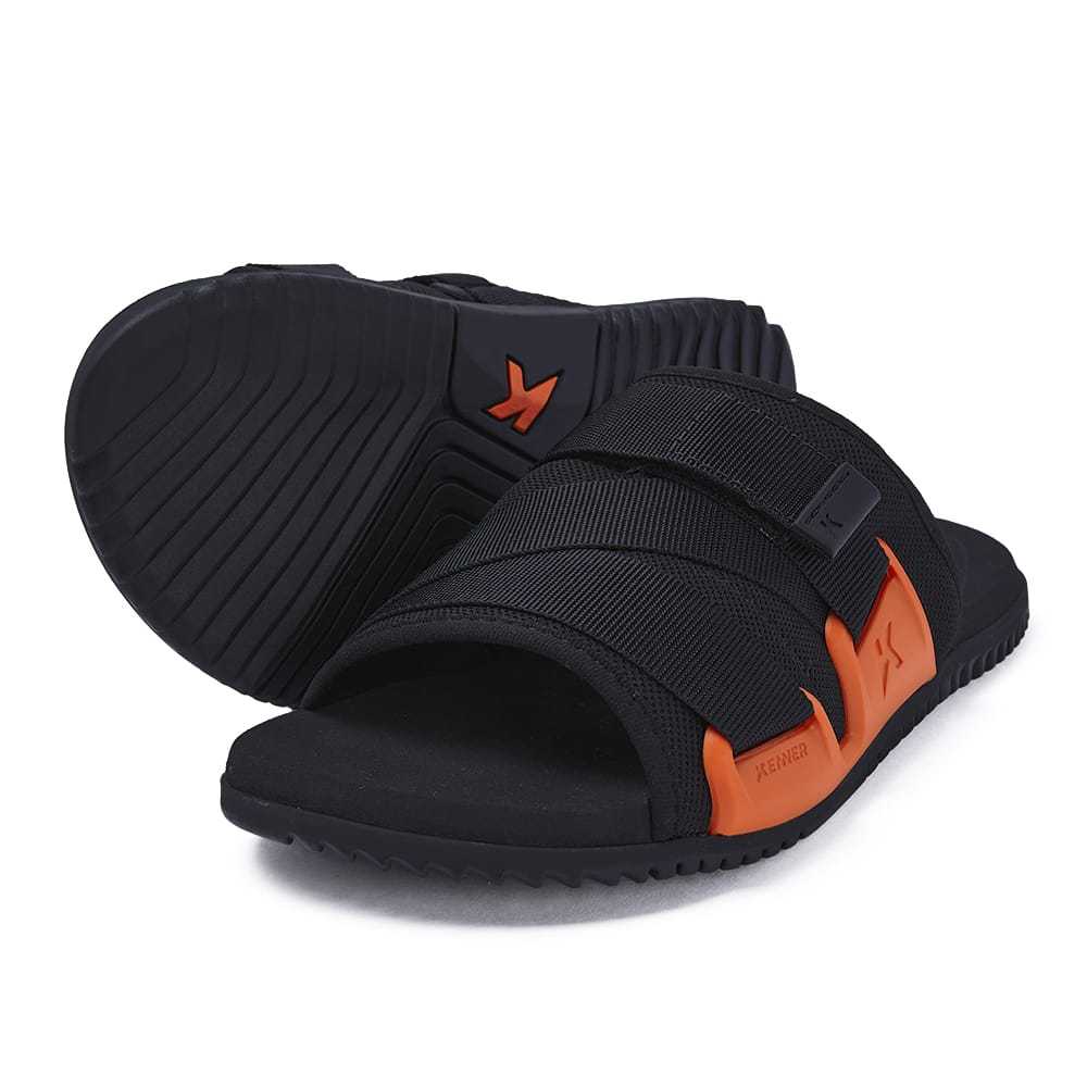 Sandalia Chinelo Kenner Hyp3r-z Original Masculino Feminino Preto Laranja