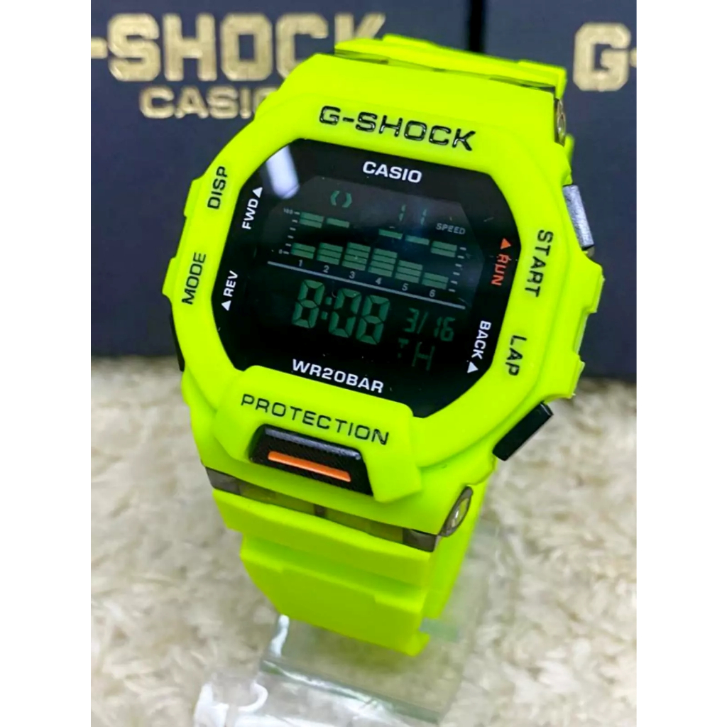 Relógio Masculino G-Shock Gbd-200 verde fluorescente c/ caixa a prova dagua