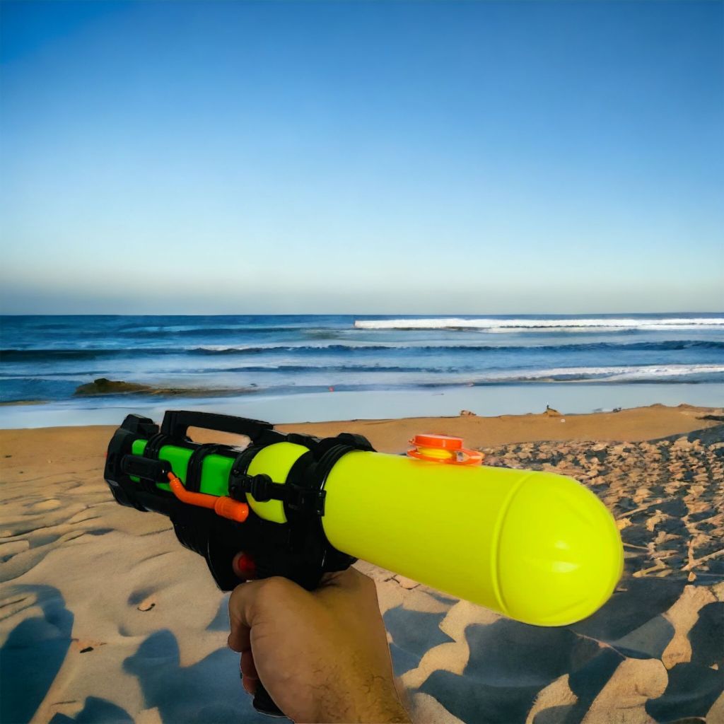 kit 4 Arma Pistola Arminha Lança Agua 42 cm Plastico Verão Praia Infantil Brinquedo