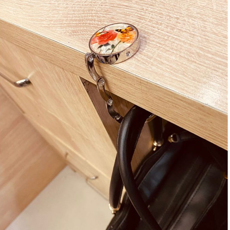 Gancho Suporte Porta Bolsa De Mesa Dobravél Portátil