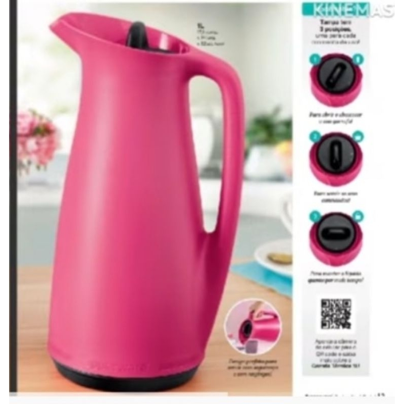 GARRAFA TERMICA TUPPERWARE ROSA 1 L | Shopee Brasil