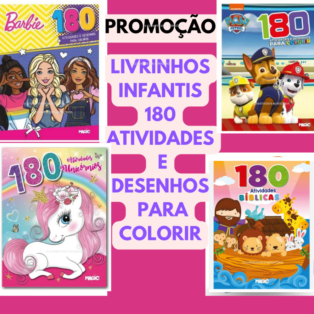 Livro 365 Atividades e Desenhos Para Colorir Barbie - Magic Grupo