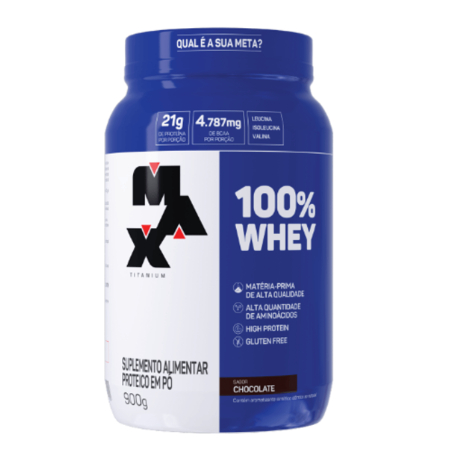 100% Whey Protein Max Titanium sabor Chocolate