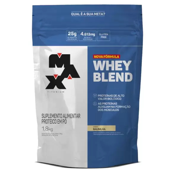 Whey Protein Blend Refil Max Titanium sabor Baunilha de 1,8kg