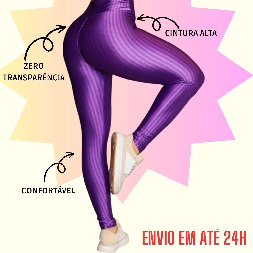 Calça Legging Cirre 3D Academia Cós Reto Pink, Moda LLevo