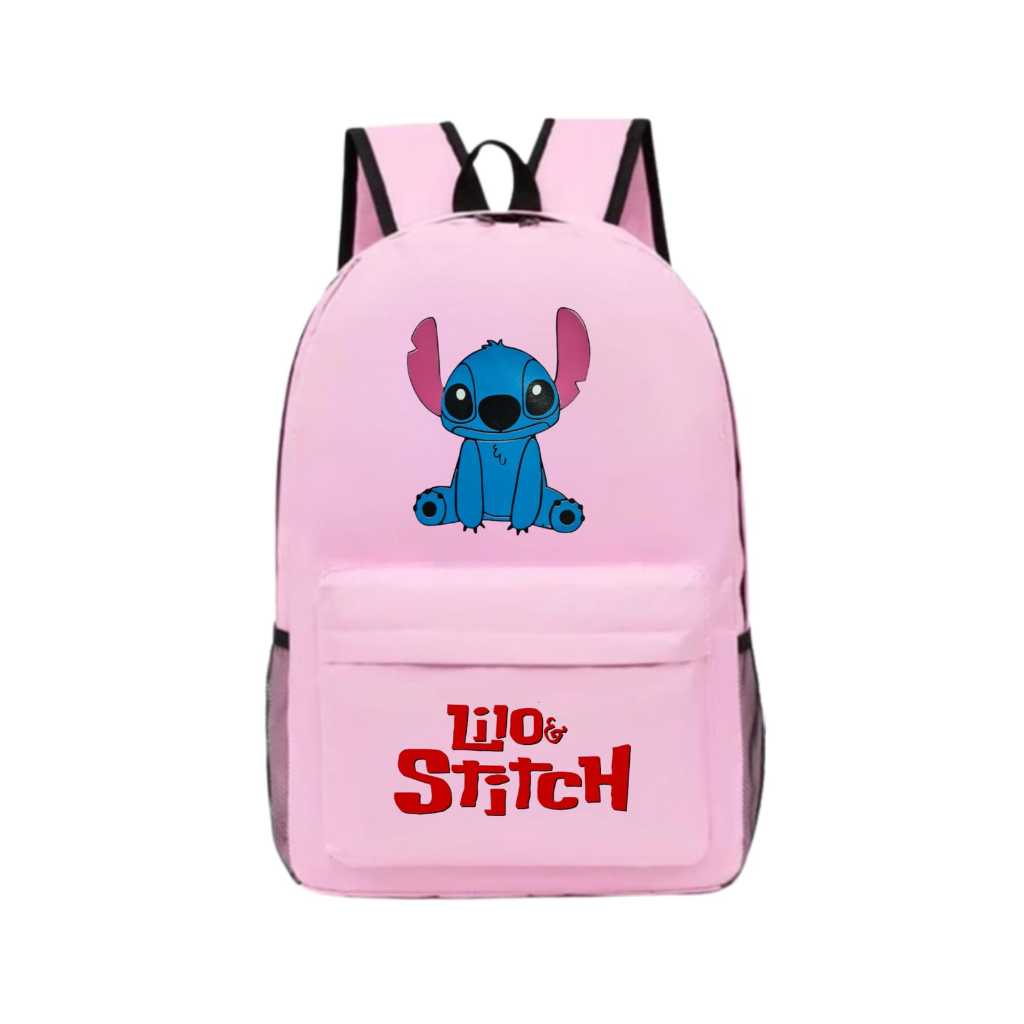 Mochila Infantil Feminina Lilo & Stitch Juvenil Costas Preta - Chic Outlet  - Economize com estilo!