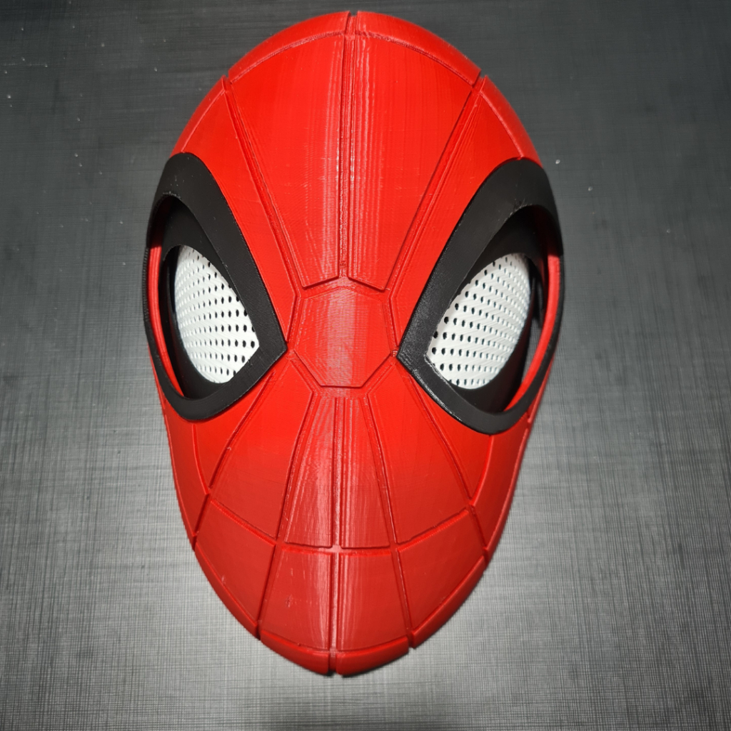 Mascara do Homem Aranha com Movimento nos Olhos - Artesanal (Montada)