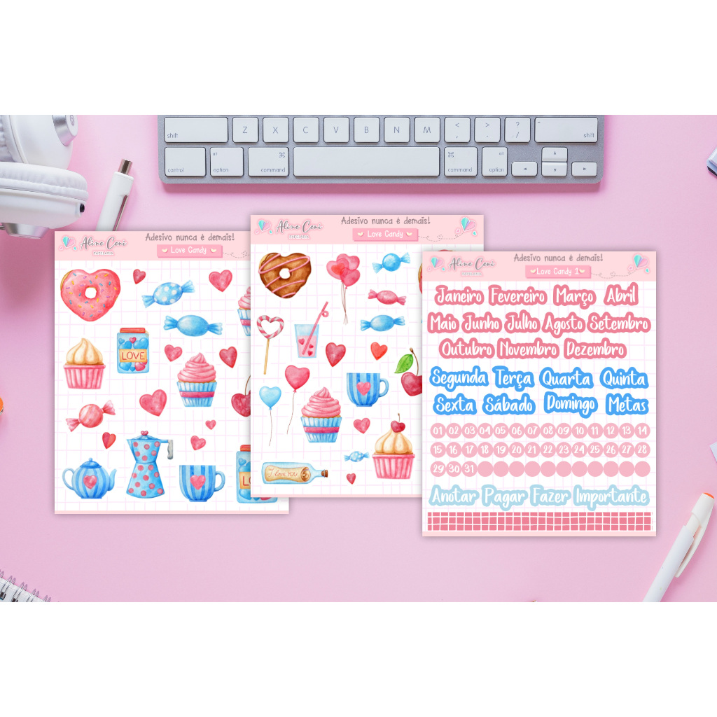 Kit Scrapbook Comidinhas Kawaii