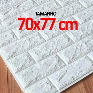 Kit 9 placas 3D Tijolinho Decoração Autocolante Papel de Parede