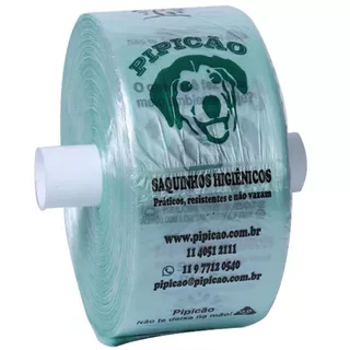Bobina 1000 Sacos Higiênicos Coleta de Coco de Cachorro Biodegradável Pipicão