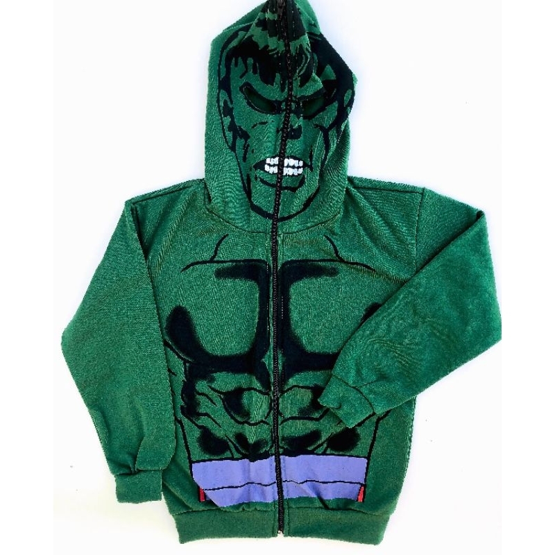 Blusa de frio com capuz/máscara do Hulk e Homem aranha. | Shopee Brasil