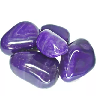 Pedra Cristal Natural Rolada Agata Roxa 100g