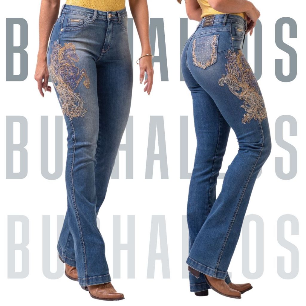 calça jeans feminina grossa 100 algodão em Promoção na Shopee