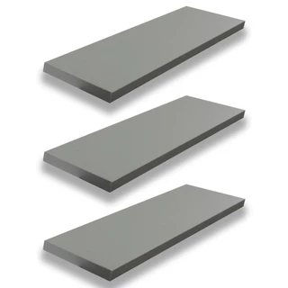 Kit 3 Prateleiras Decorativa 60x20 Sala Mdf Na Cor Cinza