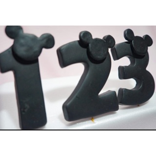 Velas de Biscuit Personalizado Mickey Mouse e Minnie Decorações Festas