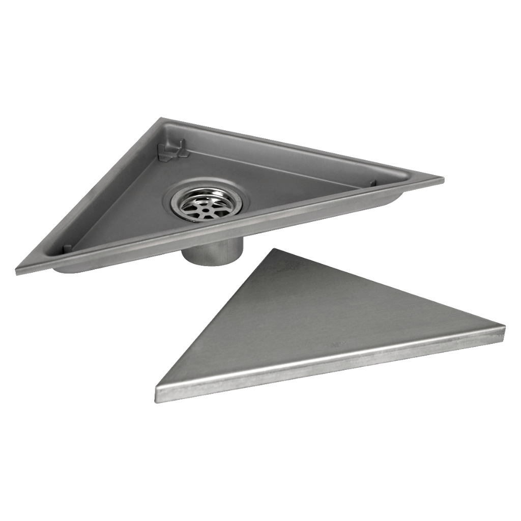 Ralo Linear Oculto Triangular Invisível 20cm Anti Odor Com Tampa 2 Em 1 ...