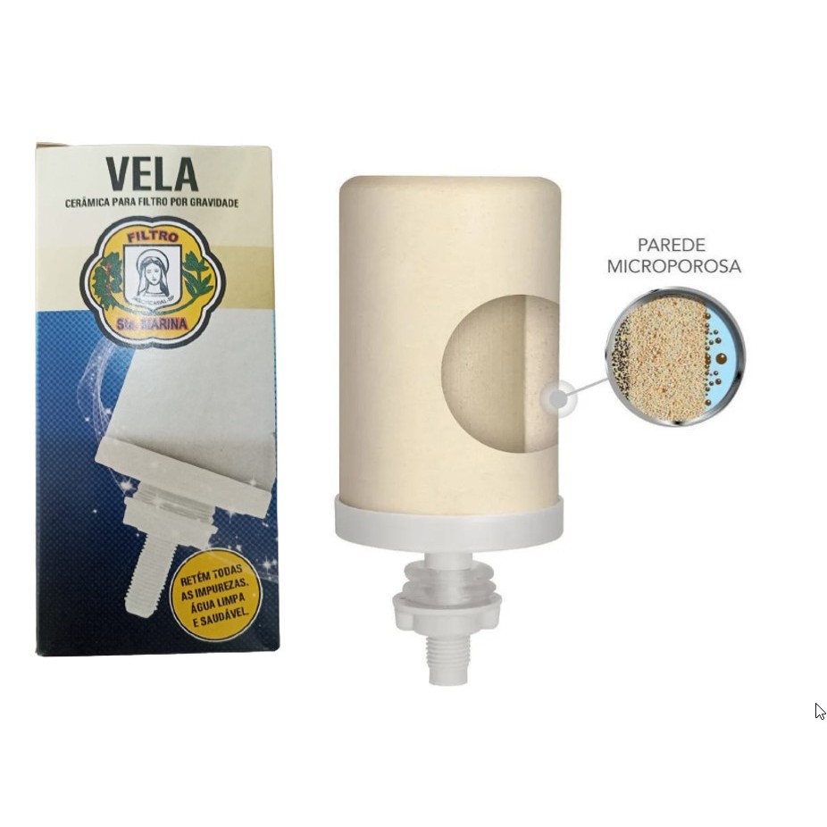 Vela Refil Para Filtro Barro Tradicional Retém Todas As Impurezas Água Limpa E Saudável