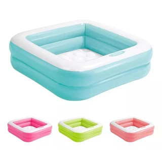 Piscina Infantil Quadrada Soft Fundo Inflável Intex 57 LITROS-unidade