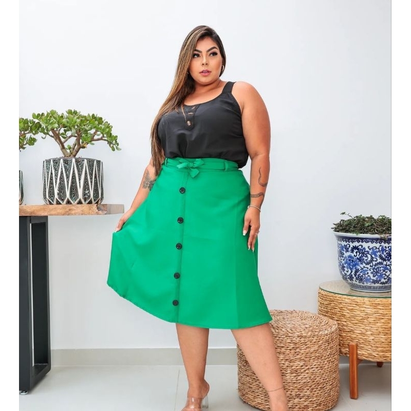 Saia alfaiataria best sale plus size