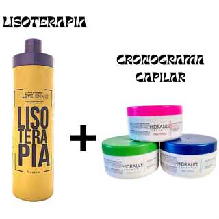Lisoterapia Hidralize 1Litro + Cronograma Capilar Hidralize 3x300Gr
