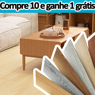 10PCS Adesivo Para Piso Chão Lavável Madeira Com Cola Antiderrapante Lavável Vinílico Pronta Entrega OFERTA