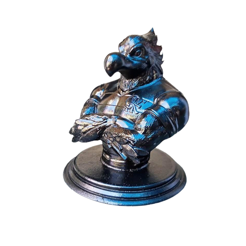 Mascote do Flamengo 3D Colecionável Urubu Brabo em Resina Feito em Impressão 3D