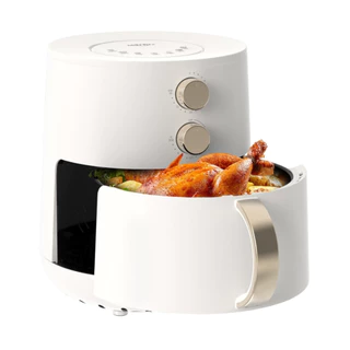 Fritadeira Elétrica Air Fryer Sem Óleo 5.5L 127V 1400W Antiaderente Branco