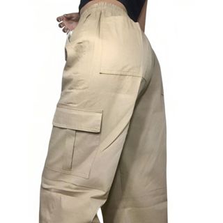 Calça feminina gótica de perna larga cargo, calça preta oversize, moda  punk, moda coreana, streetwear - AliExpress