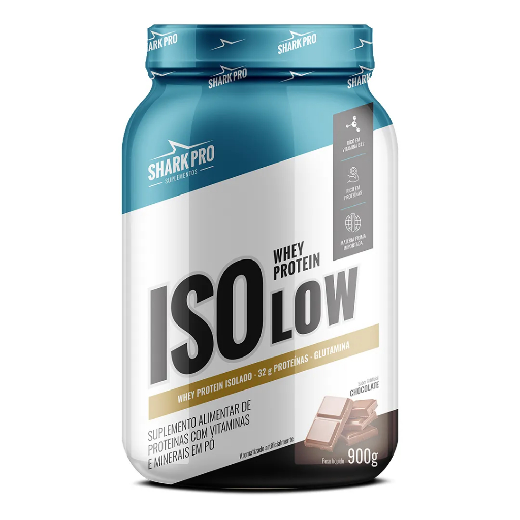 Iso Low Whey Protein Chocolate 900g Whey Isolado Shark Pro