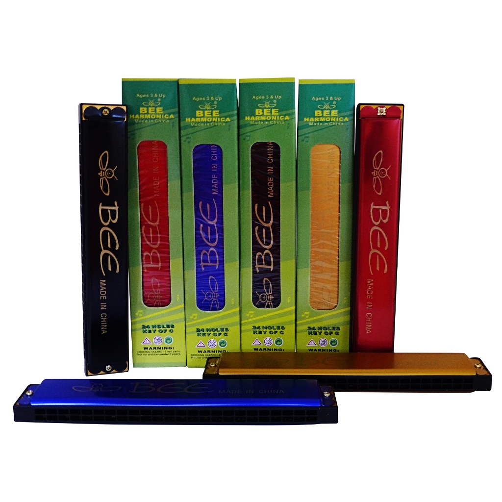 Gaita Harmônica 48 Furos (2 Linhas De 24) Bee OS-310 - HM TOYS