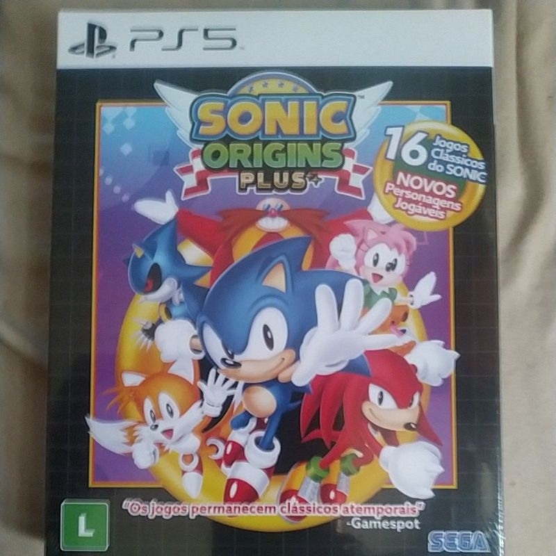 Sonic origins plus PS5,mídia física,novo,lacrado