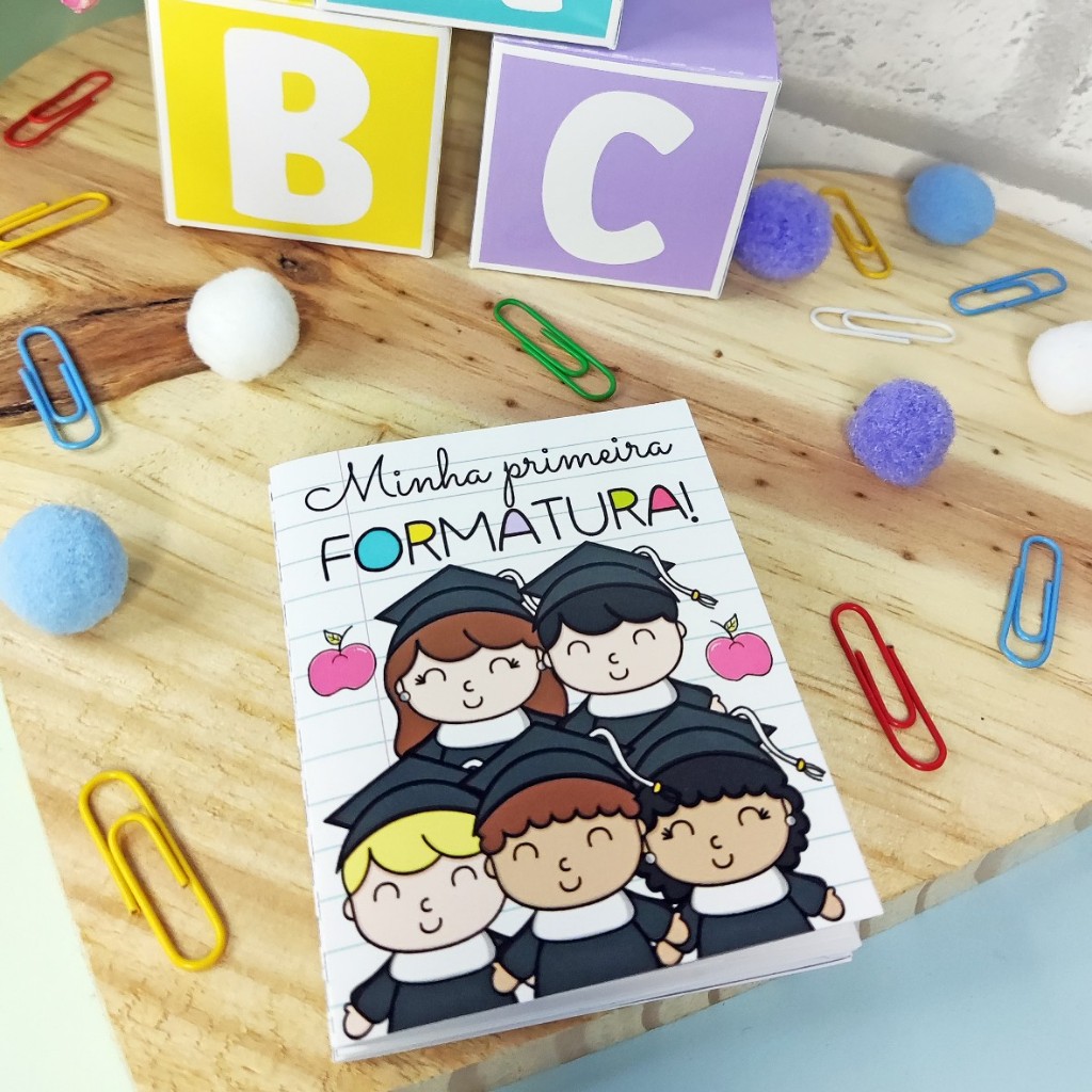 Lembrancinha de formatura - Mini álbum minha primeira formatura - Kit ...