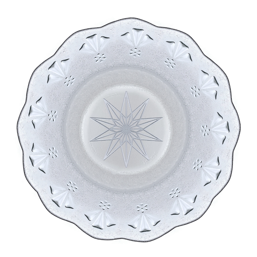 Conjunto Pratos fundo de Vidro Transparente Resistente 12 Unidades