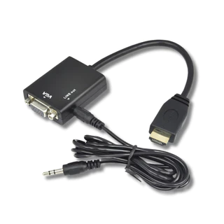 Adaptador de Vídeo HDMI para VGA GT-HDMI VGA: Conectividade de Alta Qualidade, Conversor de Sinal HDMI para VGA, Cabo Adaptador para Monitor, Projetor, Computador, TV, Áudio e Vídeo, Suporte a Resolução HD 1080p