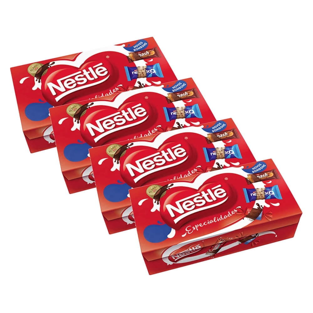Kit 4 Caixas Bombons Sortidos Especialidades 251g - Nestlé