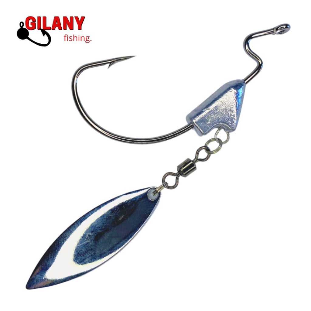 Kit 2 Anzol Offset EWG Underspin Black Nickel Anti Enrosco Trairá Tucunaré Dourado Robalo Bass Isca Artificial Soft