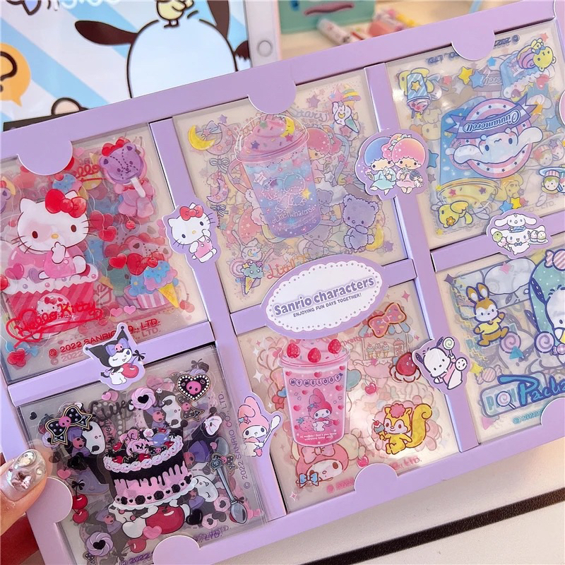 Adesivos Sanrio transparente Pet My Melody kuromi hello kitty pochacco ...