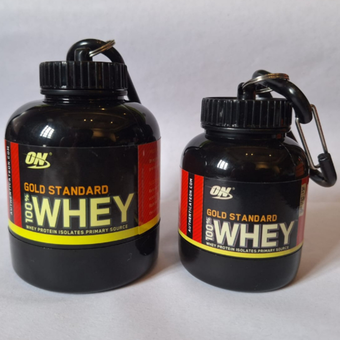 Kit 02 Porta Whey Protein 100 ml - Funil Chaveiro 100ml Mini Whey ...