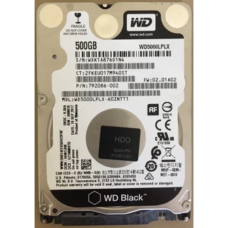 HD Western Digital WD Black 500GB 2,5" WD5000LPLX preto