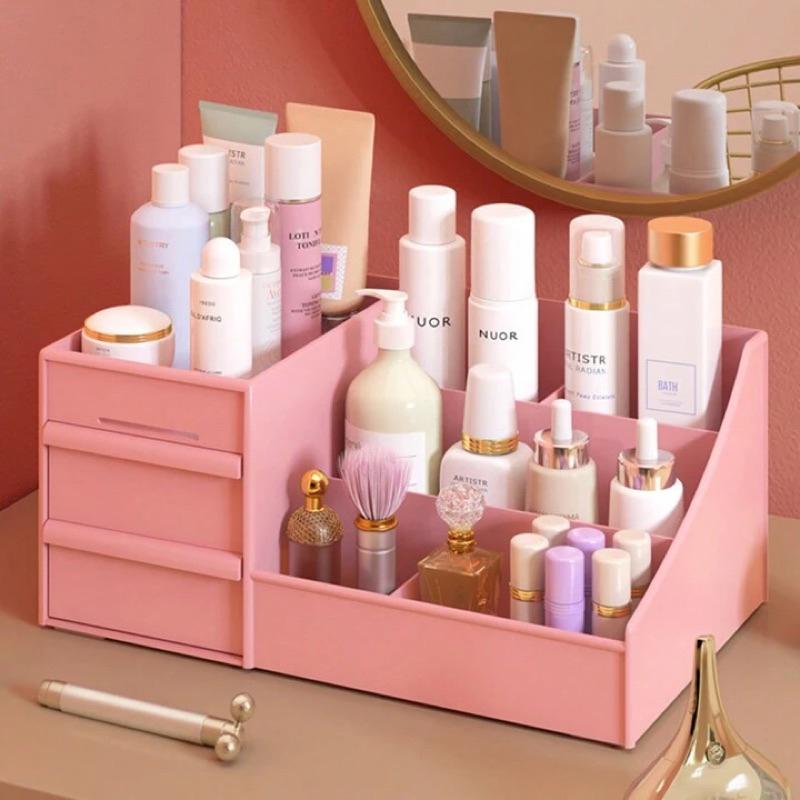 Organizador de Mesa Maquiagem e Cosméticos Escritório | Organizador de Penteadeira