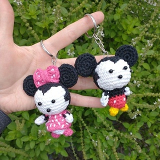 Chaveiro Ratinho Estilo Mickey Minnie em Croche Amigurumi