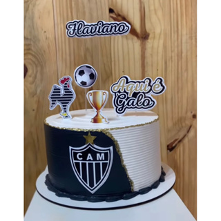 Topo Bolo Atlético Mineiro Galo Mod 03 p/ bolo 20cm (Ref. 0210)