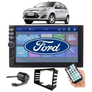 Mp5 Multimidia Moldura 2 Din Fiesta 2005 A 2014 Com Camera