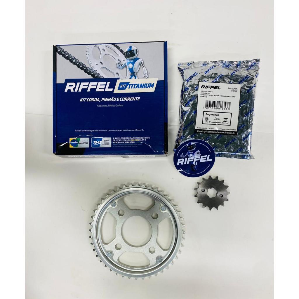 Kit relação riffel titan/fan /start/cargo 160 2016-2025 | Shopee Brasil