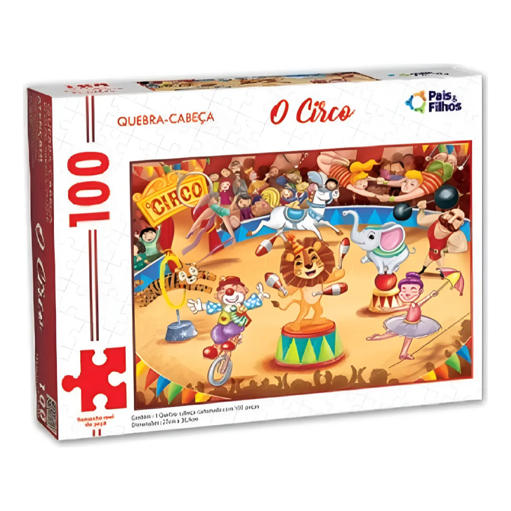 Quebra Cabeça Infantil 100 peças com Tema Circo - Pais & Filhos ...